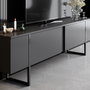 Hanah Home Conjunto Muebles Sala Anthracite, Negro - Soporte TV 180cm, Mesa Café 90cm, Diseño Elegante y Duradero